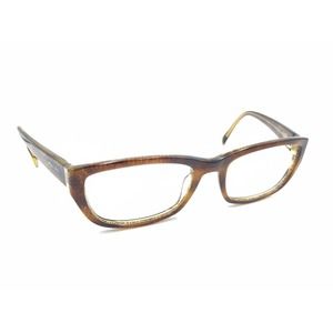 Prada VPR 18O BF4-1O1 Brown Rectangle Eyeglasses Frames 52-18 135 Italy Designer